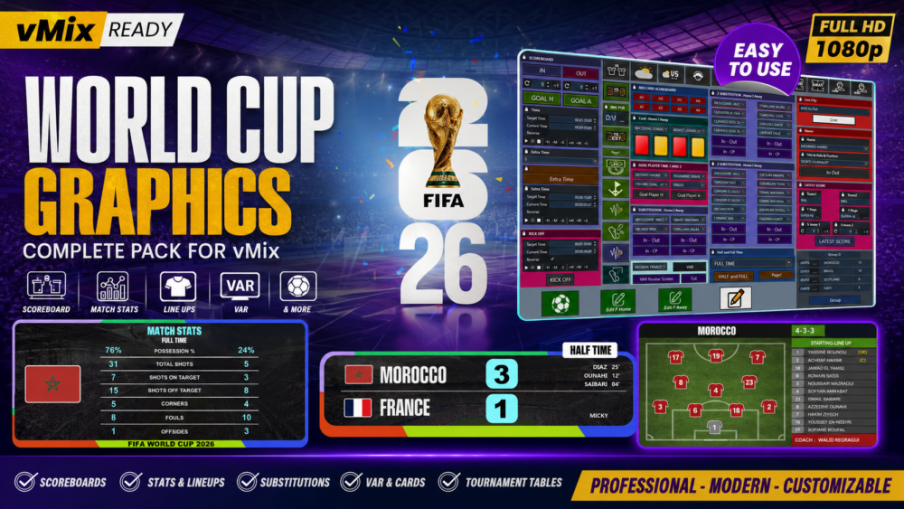 FIFA World Cup 2026 – Premium Graphics Pack for vMix