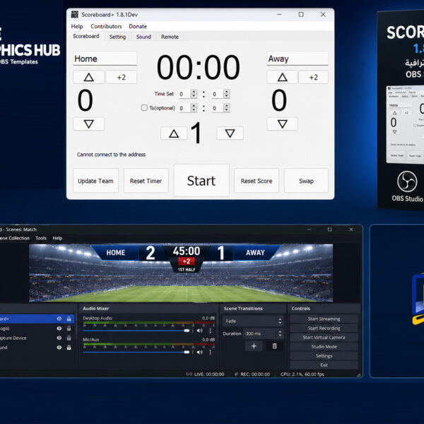 Scoreboard+ 1.8.1 DEV – OBS Studio Football Scoreboard