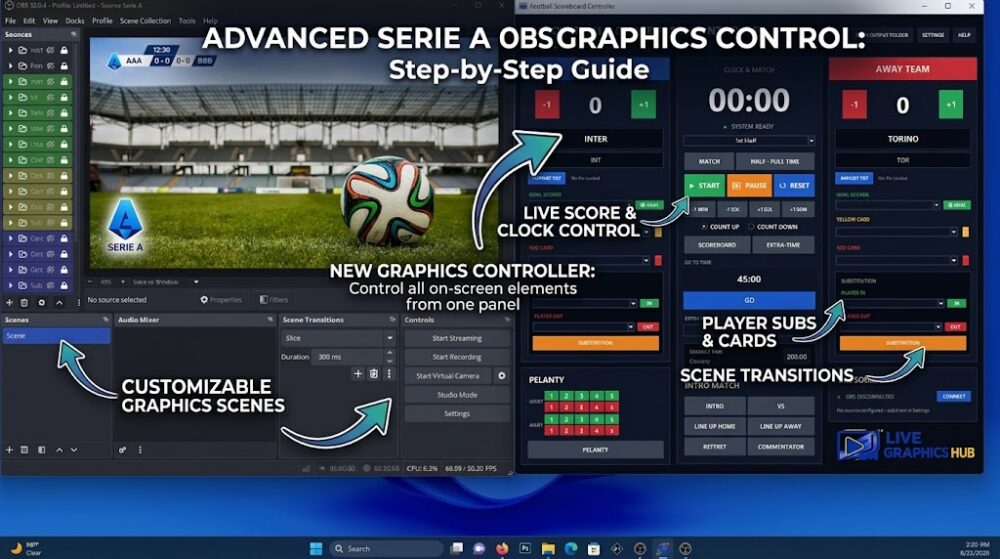 🇮🇹 Serie A OBS Graphics – Graphics Output & Match Controller