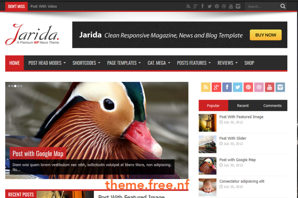 WordPress Themes Jarida v2.4.8